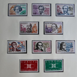 Collection timbres de France 1960-1983 neufs et oblitérés en 3 albums.