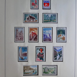 Collection timbres de France 1960-1983 neufs et oblitérés en 3 albums.