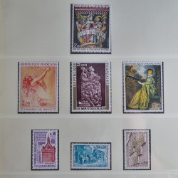 Collection timbres de France 1960-1983 neufs et oblitérés en 3 albums.