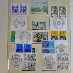 Collection timbres de France 1960-1983 neufs et oblitérés en 3 albums.