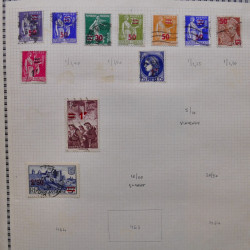 Collection de timbres de France 1860-1991 oblitérés en un album