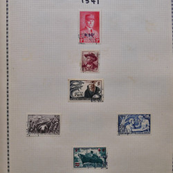 Collection de timbres de France 1860-1991 oblitérés en un album
