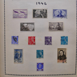 Collection de timbres de France 1860-1991 oblitérés en un album