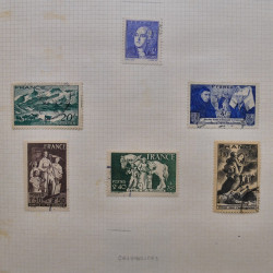 Collection de timbres de France 1860-1991 oblitérés en un album