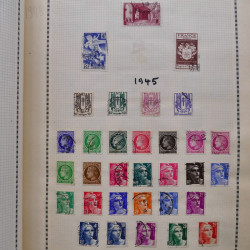 Collection de timbres de France 1860-1991 oblitérés en un album