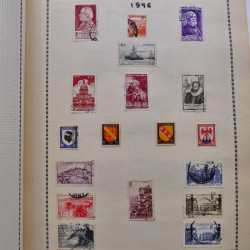 Collection de timbres de France 1860-1991 oblitérés en un album