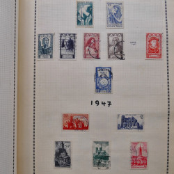 Collection de timbres de France 1860-1991 oblitérés en un album