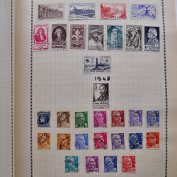 Collection de timbres de France 1860-1991 oblitérés en un album