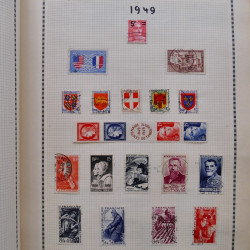Collection de timbres de France 1860-1991 oblitérés en un album
