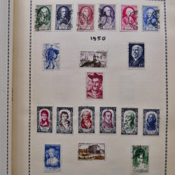Collection de timbres de France 1860-1991 oblitérés en un album