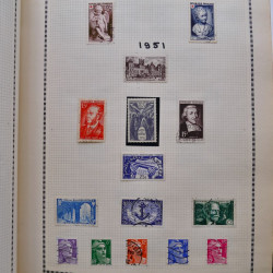 Collection de timbres de France 1860-1991 oblitérés en un album