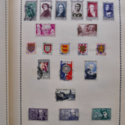 Collection de timbres de France 1860-1991 oblitérés en un album