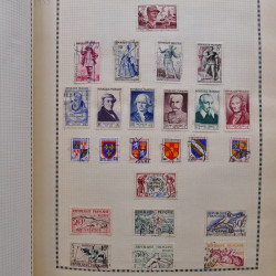 Collection de timbres de France 1860-1991 oblitérés en un album