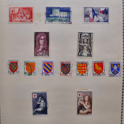 Collection de timbres de France 1860-1991 oblitérés en un album
