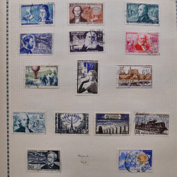 Collection de timbres de France 1860-1991 oblitérés en un album