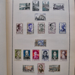 Collection de timbres de France 1860-1991 oblitérés en un album
