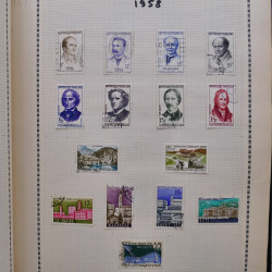 Collection de timbres de France 1860-1991 oblitérés en un album