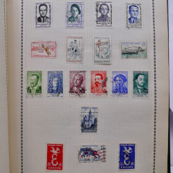 Collection de timbres de France 1860-1991 oblitérés en un album