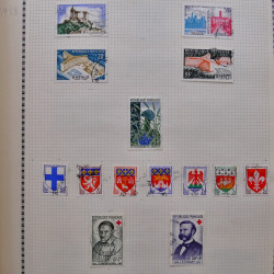 Collection de timbres de France 1860-1991 oblitérés en un album