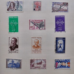 Collection de timbres de France 1860-1991 oblitérés en un album