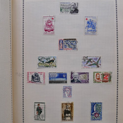Collection de timbres de France 1860-1991 oblitérés en un album