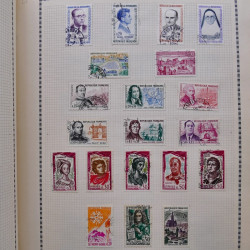 Collection de timbres de France 1860-1991 oblitérés en un album