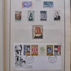 Collection de timbres de France 1860-1991 oblitérés en un album