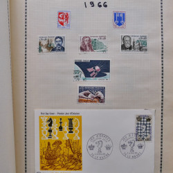 Collection de timbres de France 1860-1991 oblitérés en un album