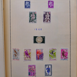 Collection de timbres de France 1860-1991 oblitérés en un album