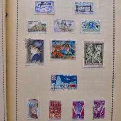 Collection de timbres de France 1860-1991 oblitérés en un album