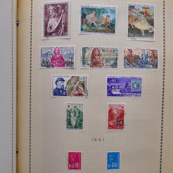 Collection de timbres de France 1860-1991 oblitérés en un album