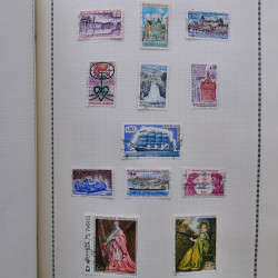 Collection de timbres de France 1860-1991 oblitérés en un album