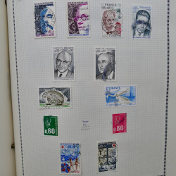 Collection de timbres de France 1860-1991 oblitérés en un album