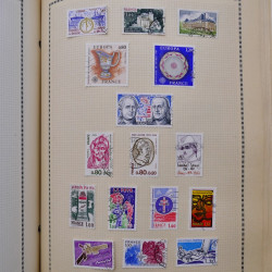 Collection de timbres de France 1860-1991 oblitérés en un album