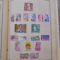 Collection de timbres de France 1860-1991 oblitérés en un album