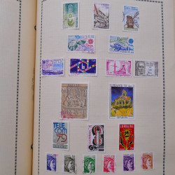 Collection de timbres de France 1860-1991 oblitérés en un album