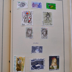 Collection de timbres de France 1860-1991 oblitérés en un album