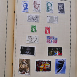Collection de timbres de France 1860-1991 oblitérés en un album