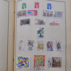 Collection de timbres de France 1860-1991 oblitérés en un album