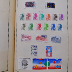 Collection de timbres de France 1860-1991 oblitérés en un album