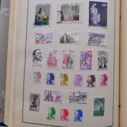 Collection de timbres de France 1860-1991 oblitérés en un album