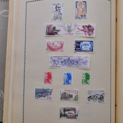 Collection de timbres de France 1860-1991 oblitérés en un album