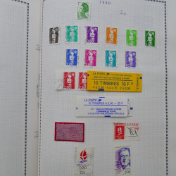 Collection de timbres de France 1860-1991 oblitérés en un album