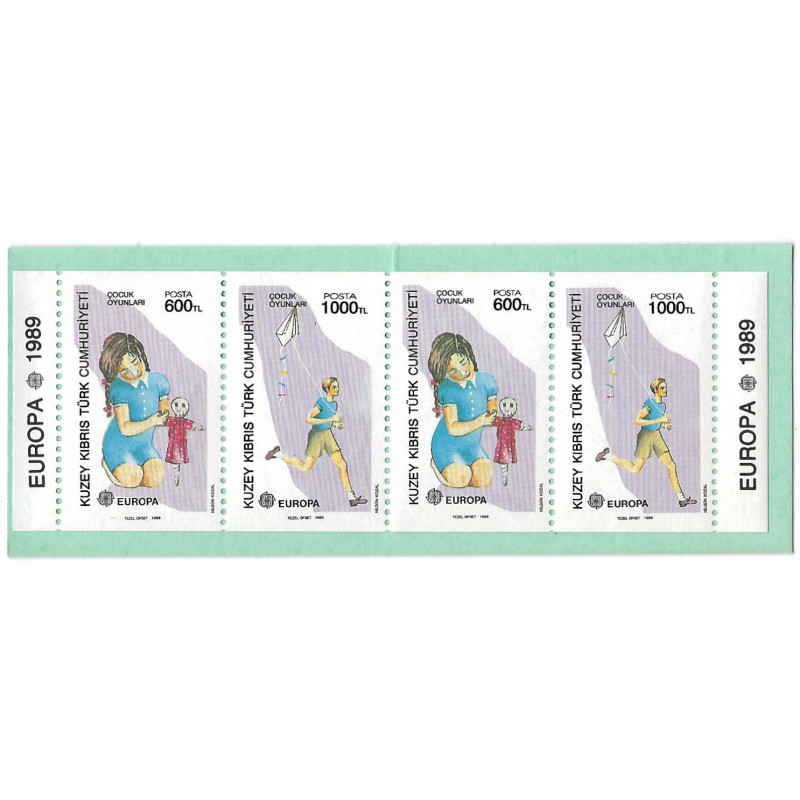 Jeux d'enfants carnet de timbres de Chypre Turc N°C228 neuf**.