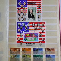 Vrac philatélique de timbres du monde en un carton.