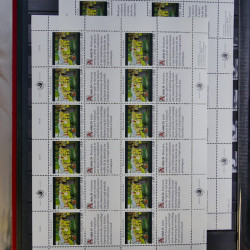 Lot de feuillets timbres de Nations Unies neufs** en 3 albums.