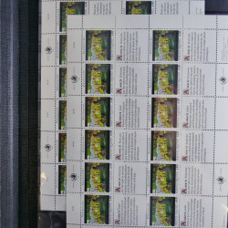 Lot de feuillets timbres de Nations Unies neufs** en 3 albums.