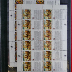 Lot de feuillets timbres de Nations Unies neufs** en 3 albums.