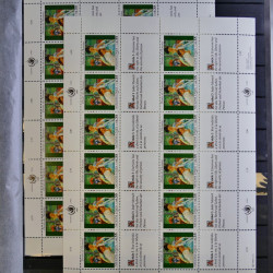 Lot de feuillets timbres de Nations Unies neufs** en 3 albums.