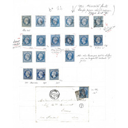 Collection timbres de France 1849-1900 oblitérés sur feuilles d'album.